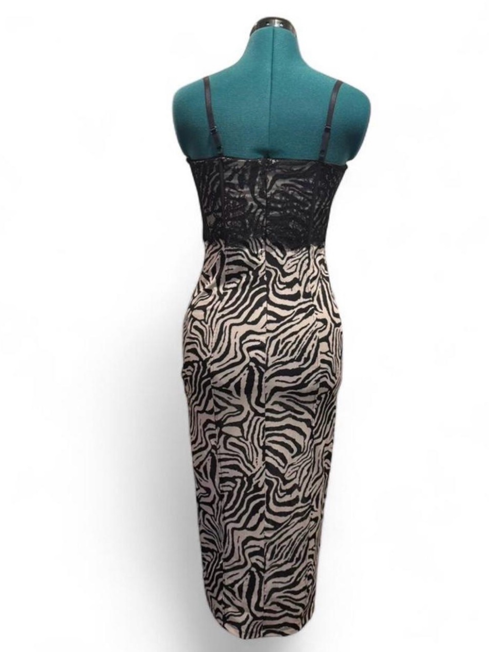Forever 21 Black Lace Bustier with Black & White Zebra-Print Midi - Picture 6 of 6